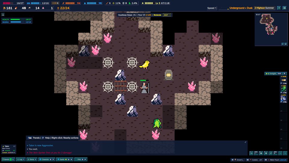 A crystal cave, underground